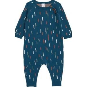 NWT Nordstrom Sweater Knit Onesie Romper in Teal Confetti